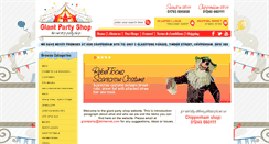 Desktop Screenshot of giantpartyshop.com